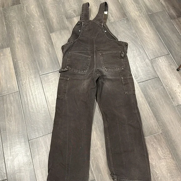 [SOLD] vintage carhartt WR0006 dark brown canvas double knee overalls worn - Picture 5 of 5